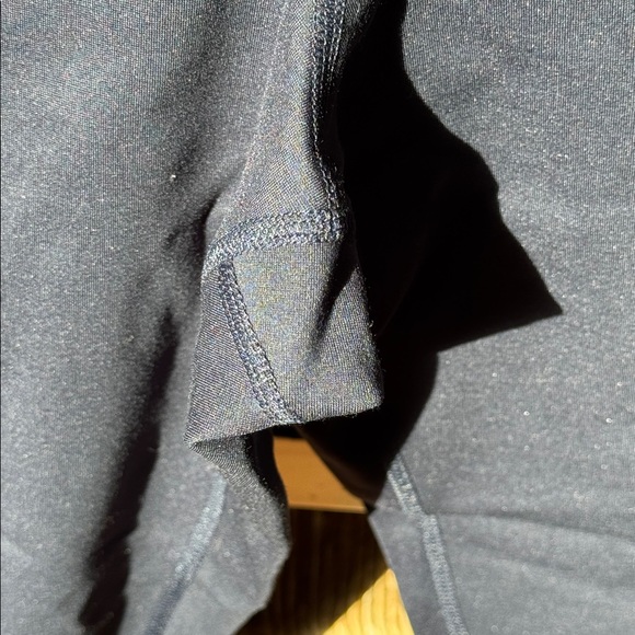 NWOT Old Navy Active pants leggings Sz XL Navy Blue with black suede stripe - Picture 3 of 8